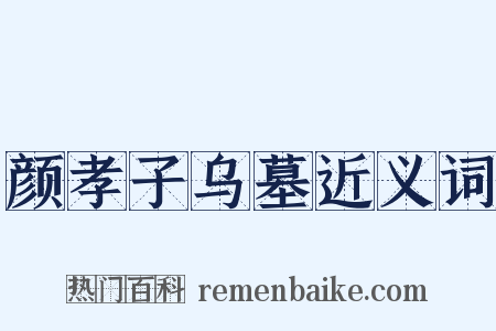 颜孝子乌墓近义词是什么意思的图片